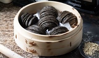 黑豆胡麻花饅頭